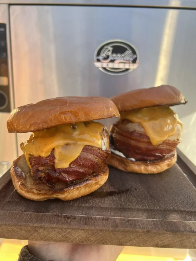 smoked onion burgers