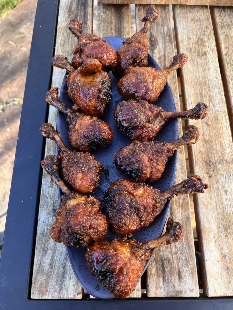 smoked then fried chicken lollipop