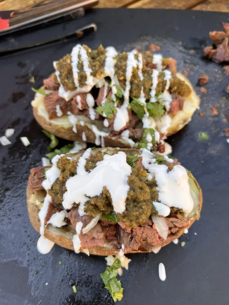 carne asada loaded baked potato