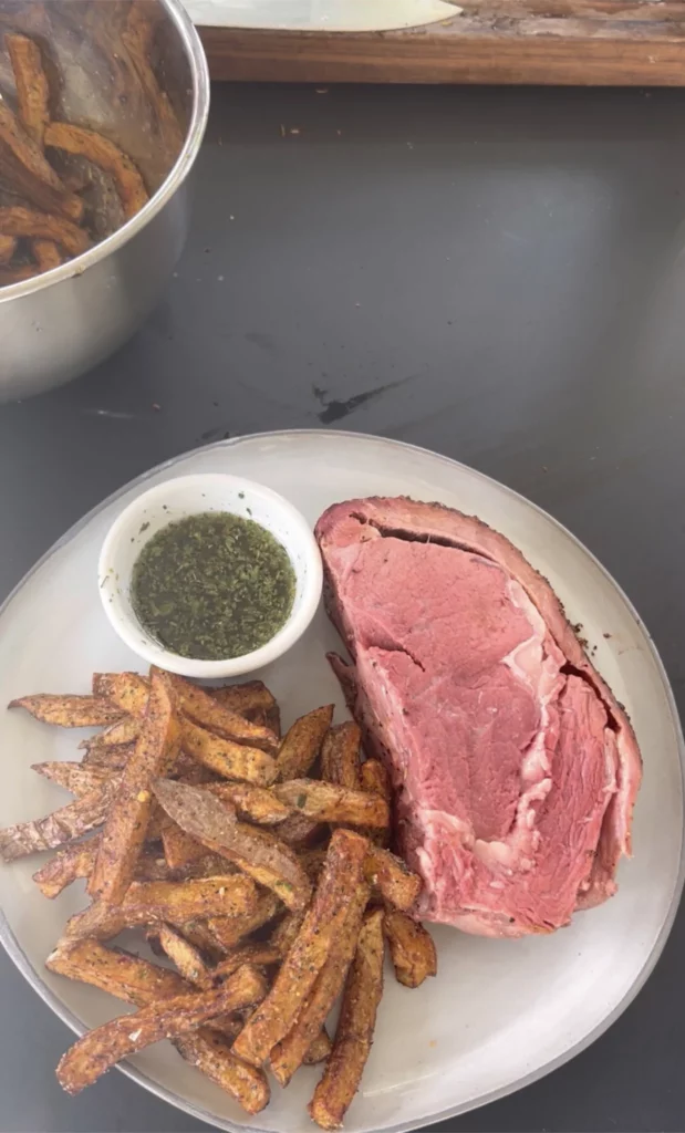 smoked prime rib and frites