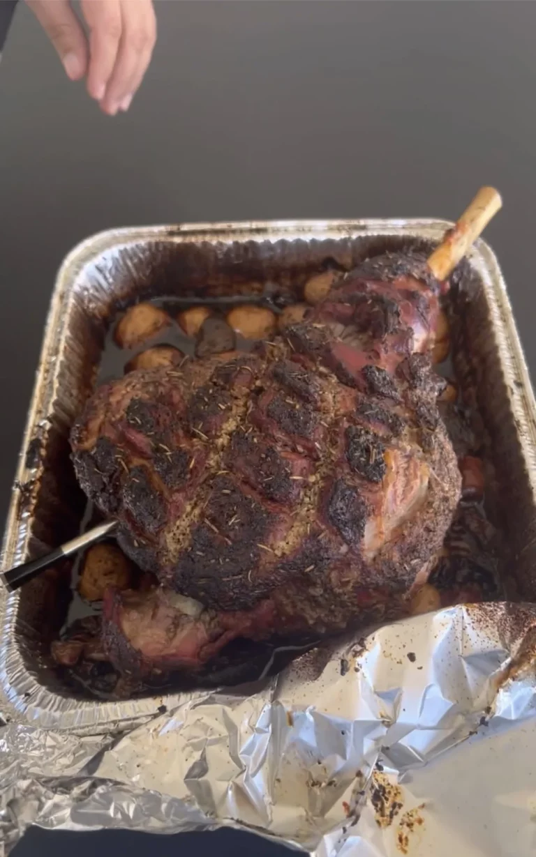 roasted leg of lamb