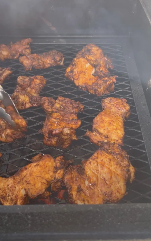 grilled chicken on the smoker