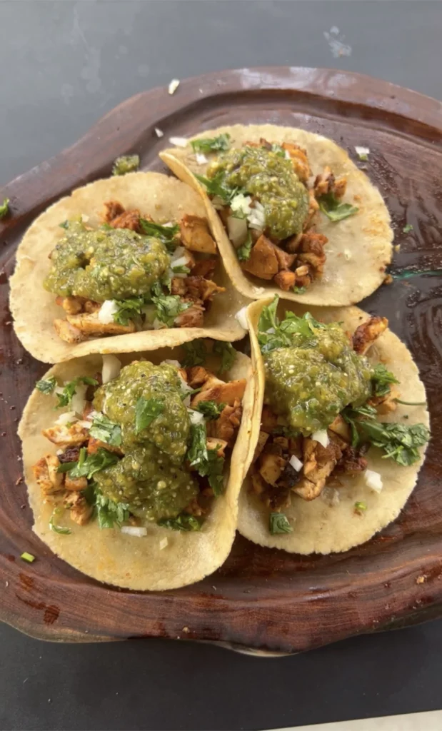 chicken tacos with salsa verde