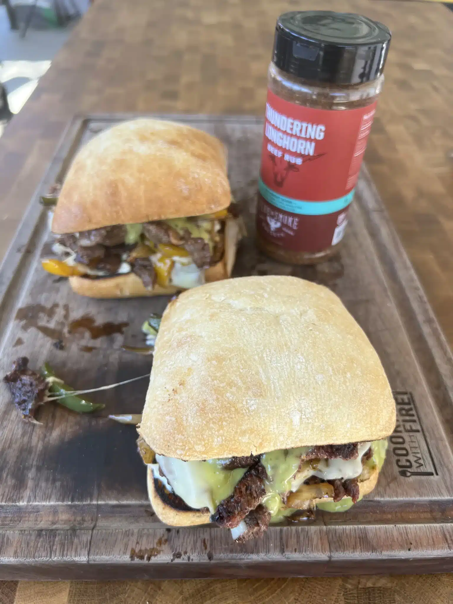 steak fajita sandwiches