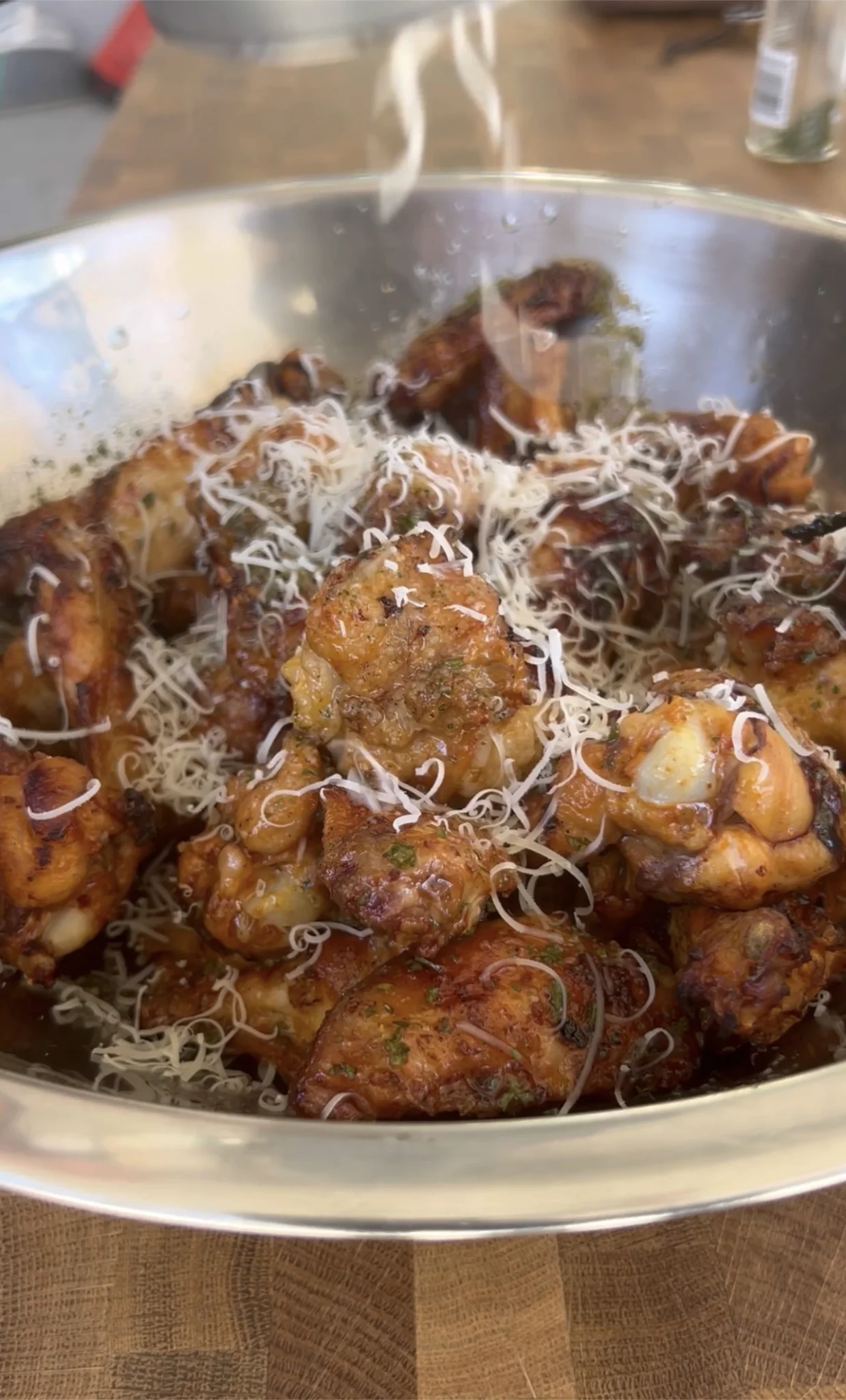 grilled parmesan garlic chicken wings