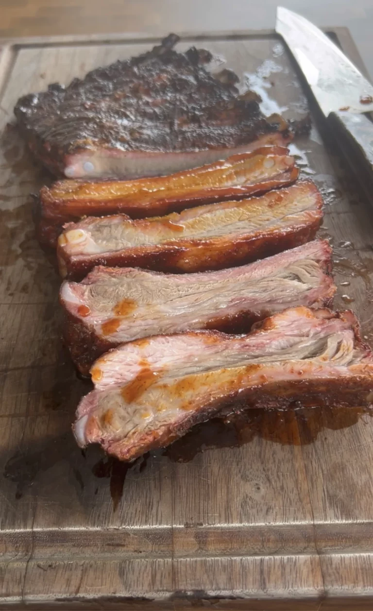 Honey BBQ smoked St. Louis Style Ribs