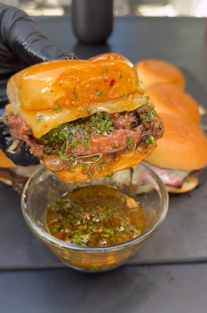 chimichurri steak sliders