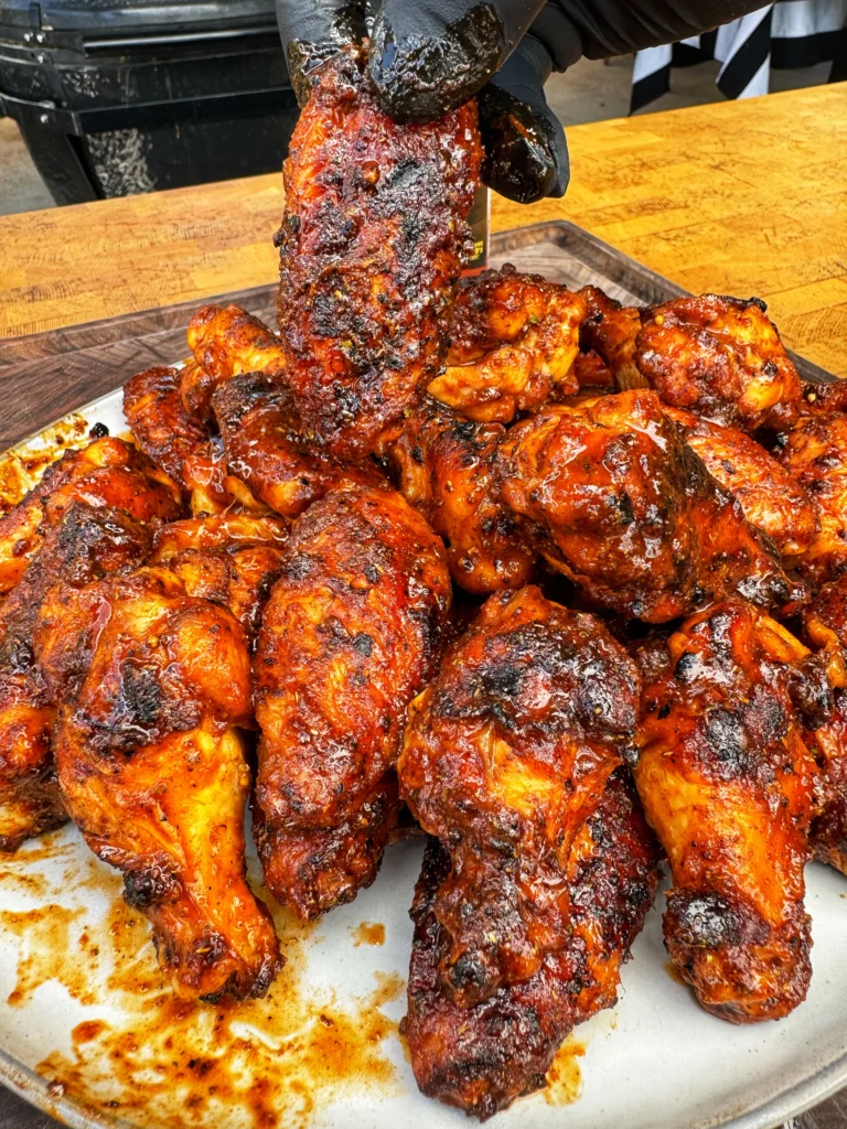 crispy wings on a plate