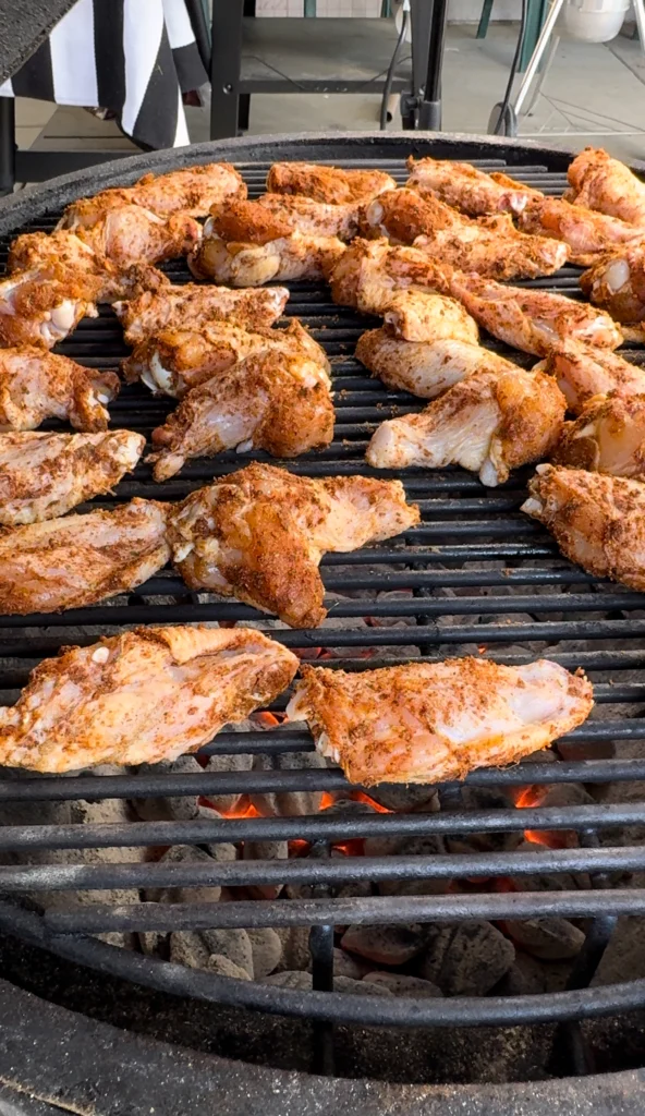 grilling the wings