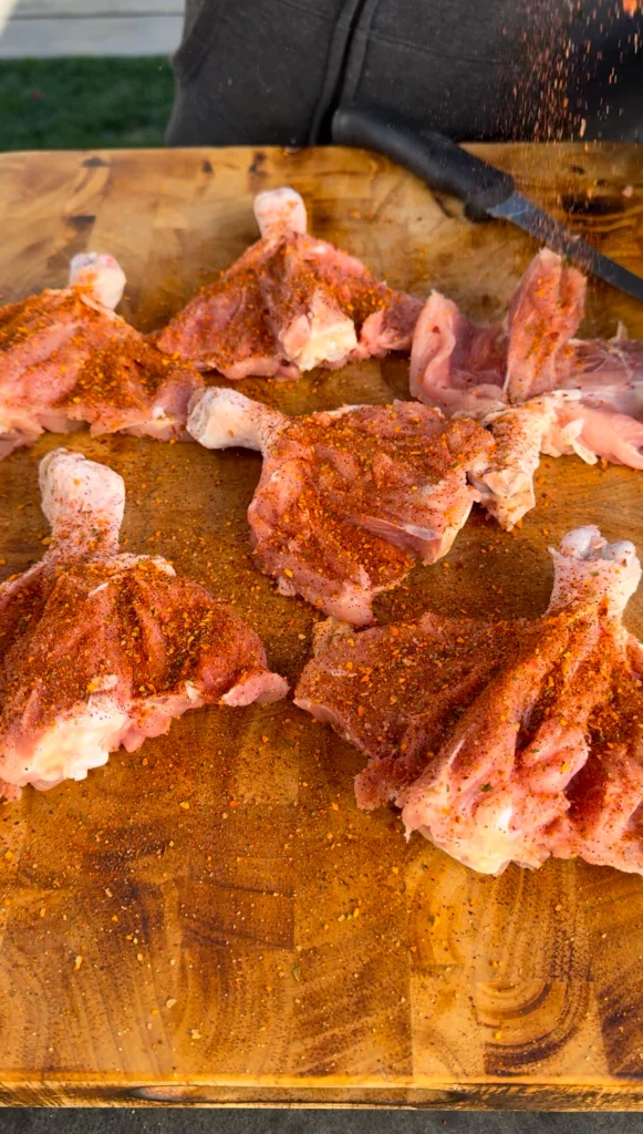 seasoned butterfly chicken