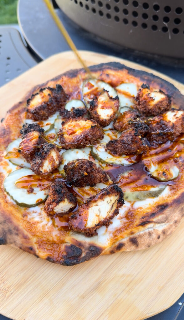 the perfect nashville hot chicken pizza