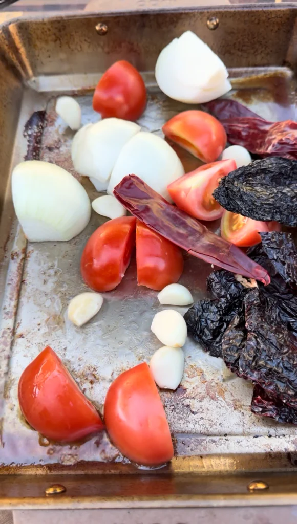 prepped veggies for birria tacos