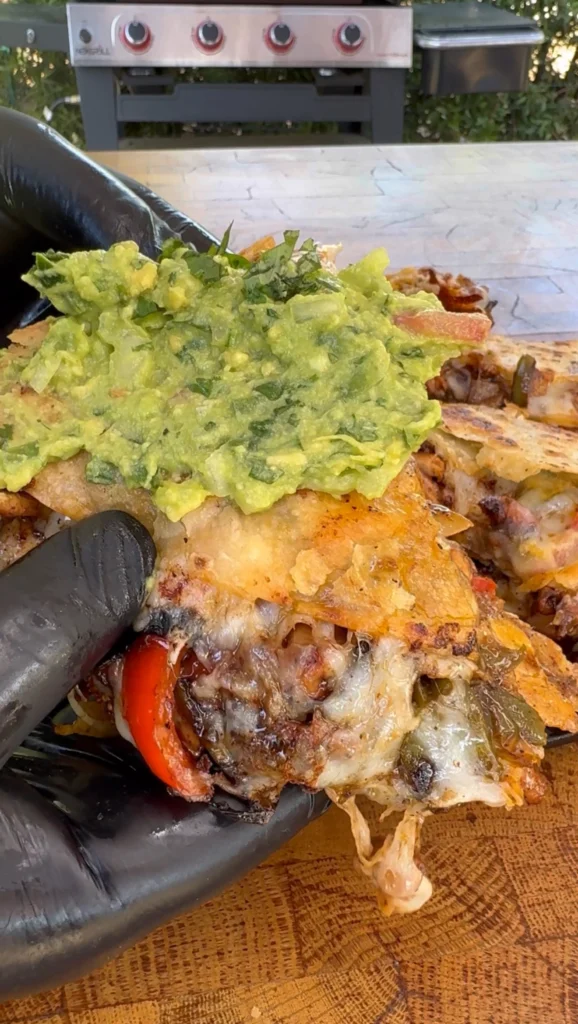 Chicken Fajita Quesadillas with quacamole