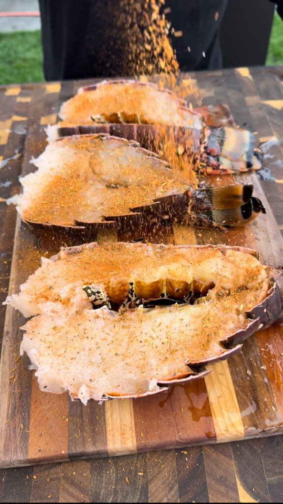 seasoned lobster tails
