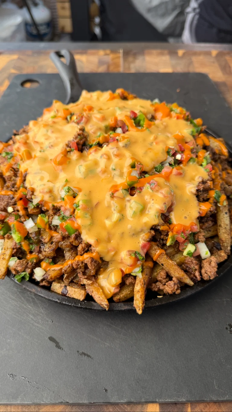 loaded fries with pico de gallo