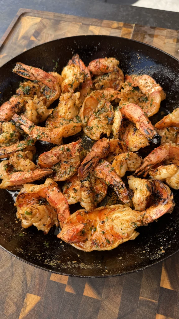 butterfly shrimp in a pan