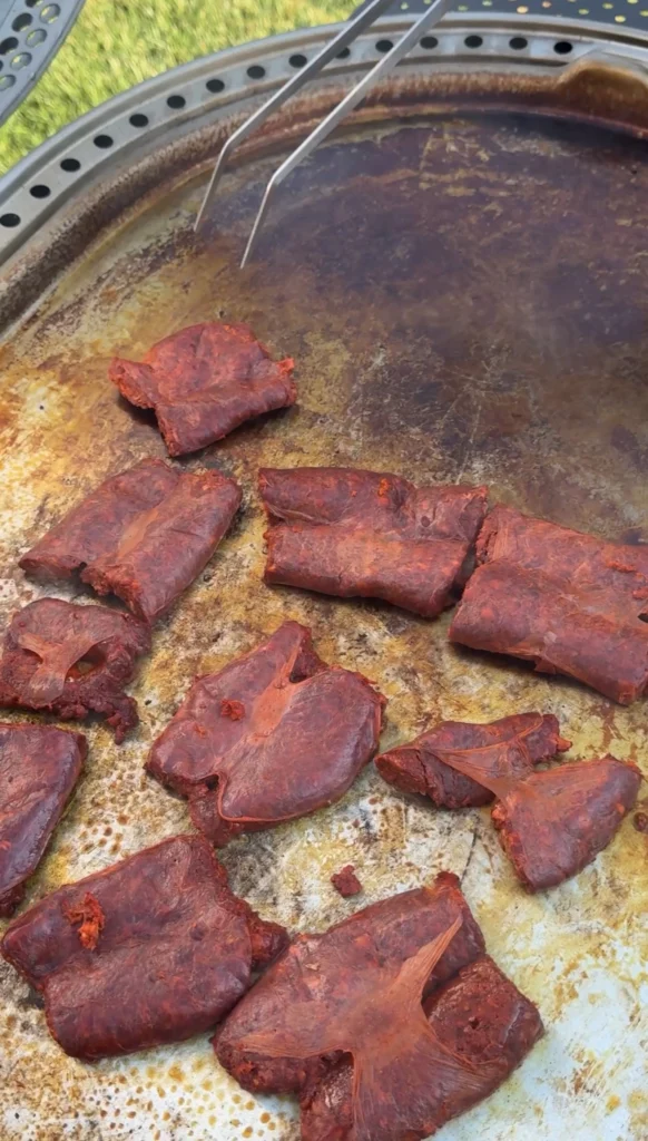 cooking chorizo in a pan