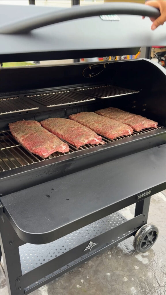 smoking 4 racks of st louis style ribs in a smoker