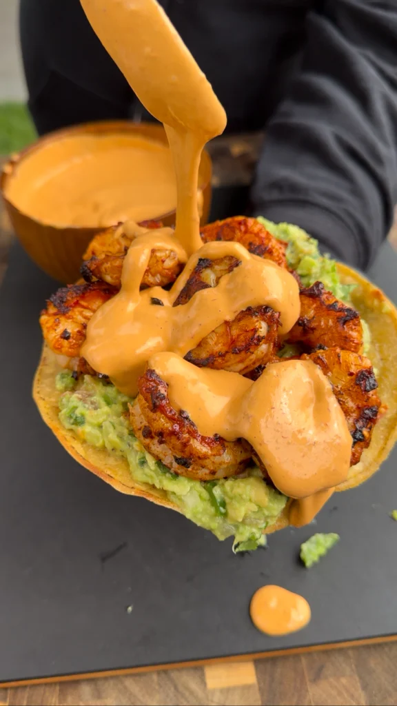 chili lime shrimp tostadas