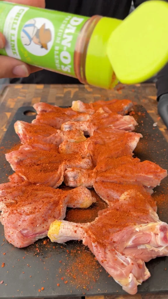 seasoned chicken on a cutting board