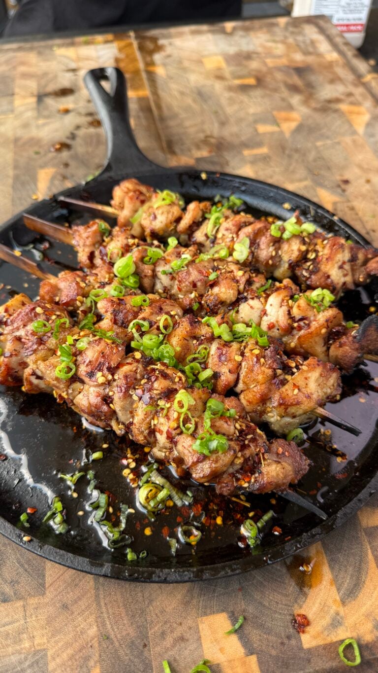 chili oil chicken skewers