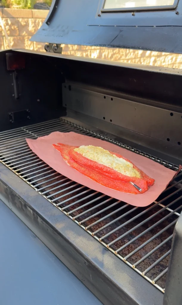 salmon on the smoker