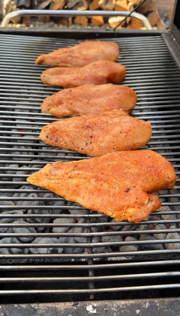 grilled chicken on grill grates