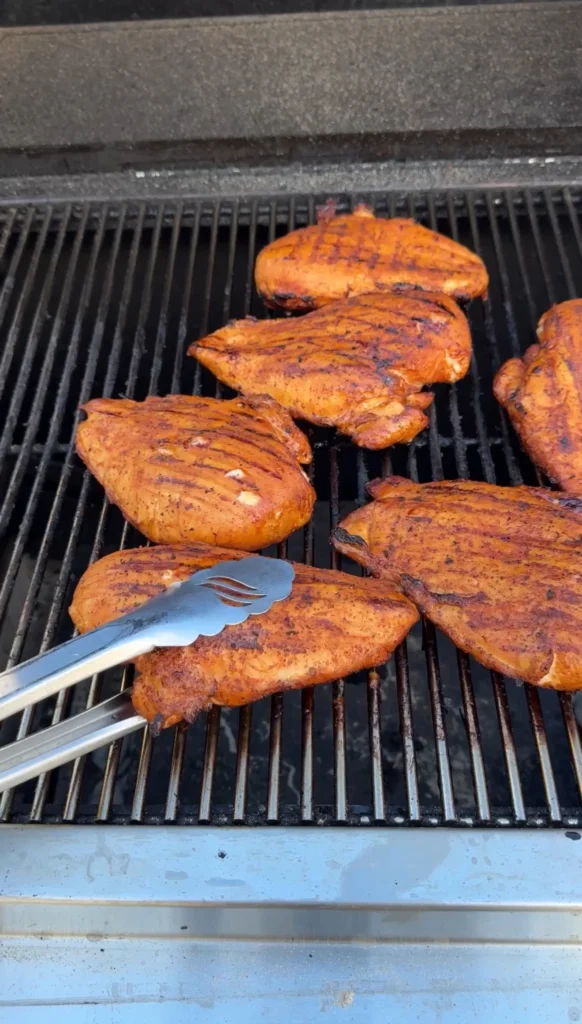 perfect grilled chicken on the grill