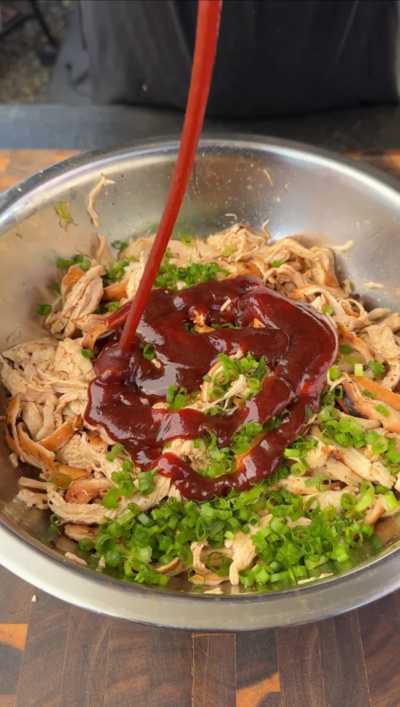 shredded chicken with bbq sauce