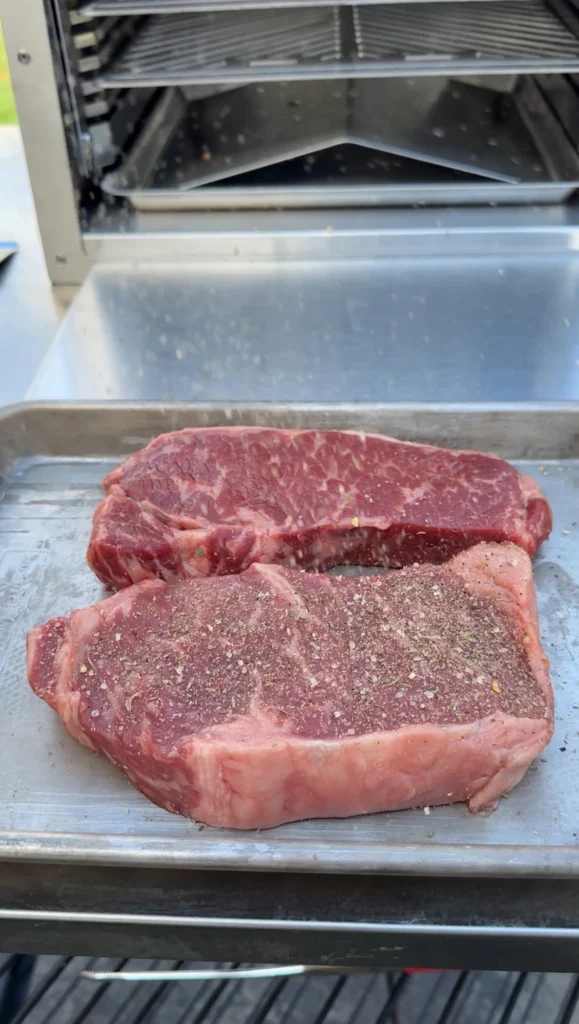 seasoned new york strip