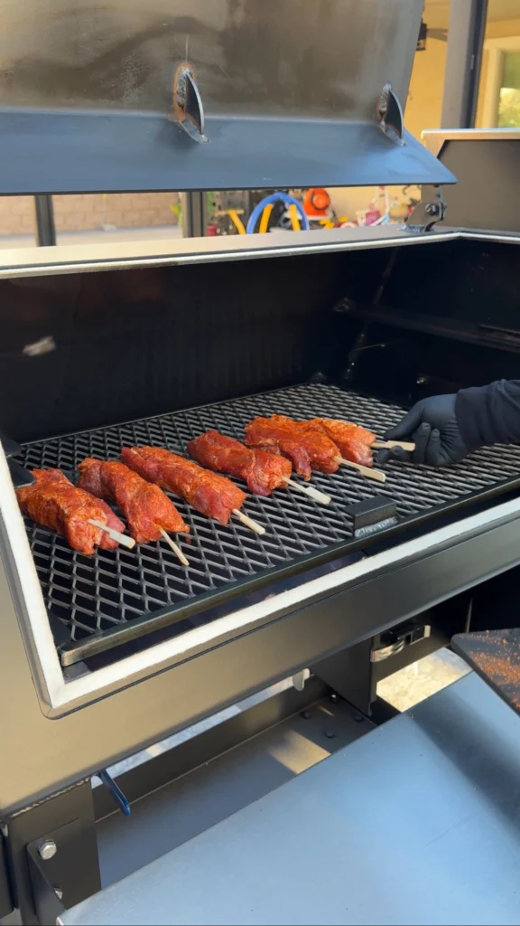 smoking pork belly on the smoker