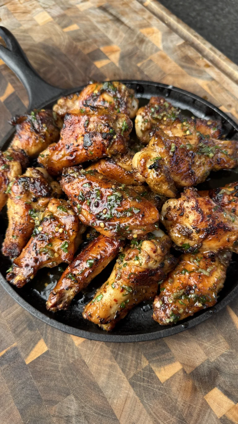 honey garlic grilled chicken wings