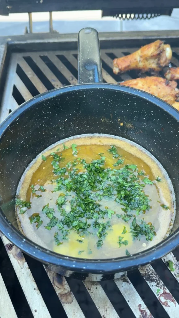 honey garlic sauce in a bowl
