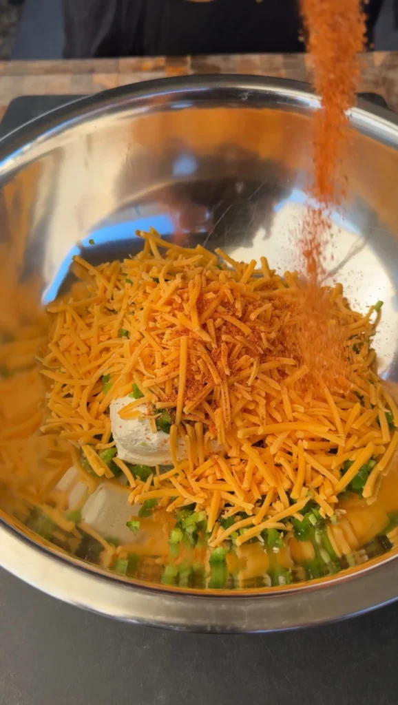 cream cheese filling in the bowl