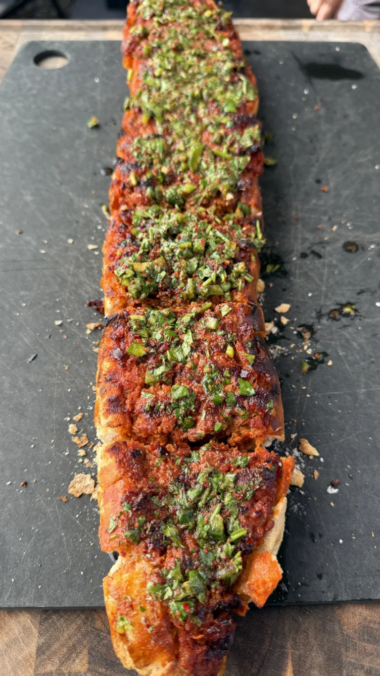 chorizo stuffed bread boat