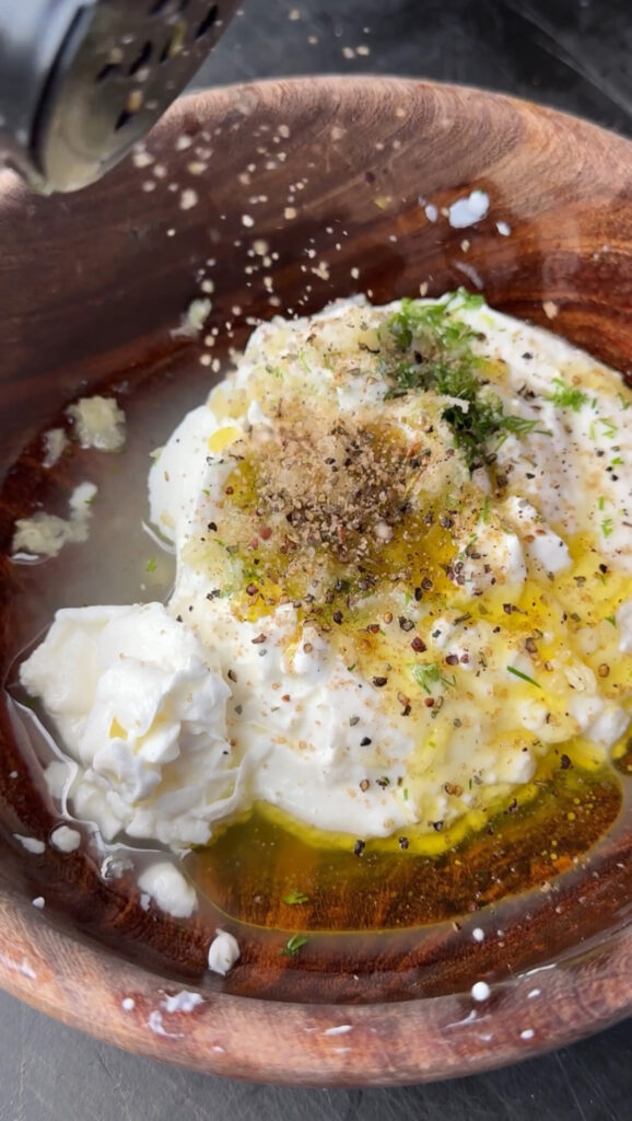 dill yogurt sauce for the lamb