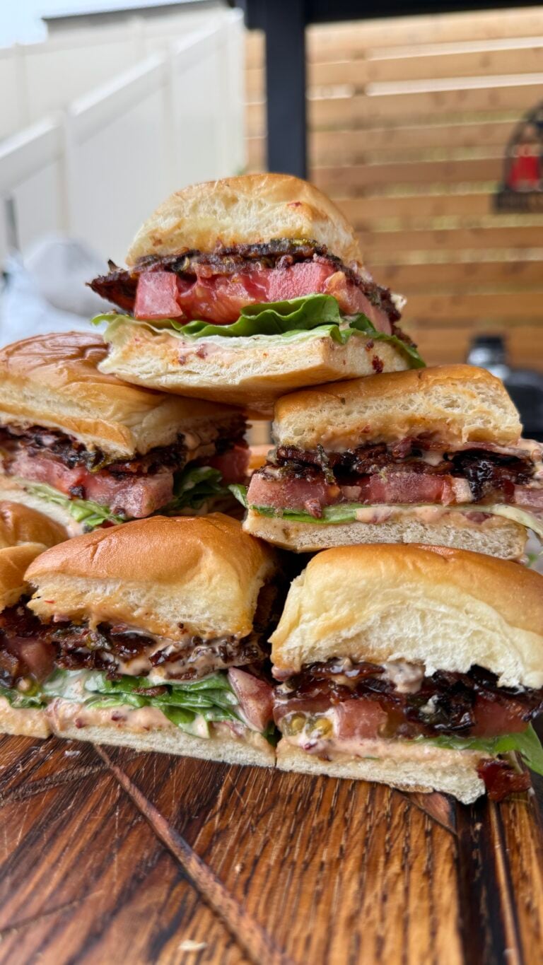 candied bacon blt sliders