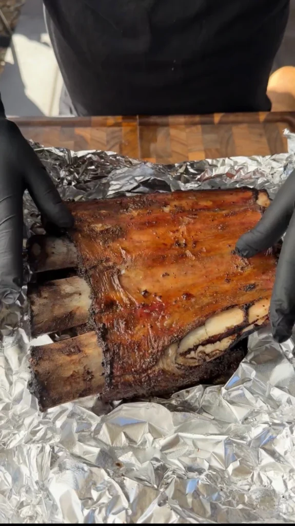 ribs resting in foil