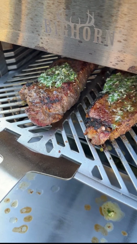 new york strips on an infrared cooker 
