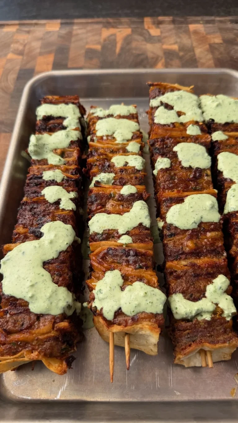 Spicy Pork & Cheddar Tortilla Kebabs