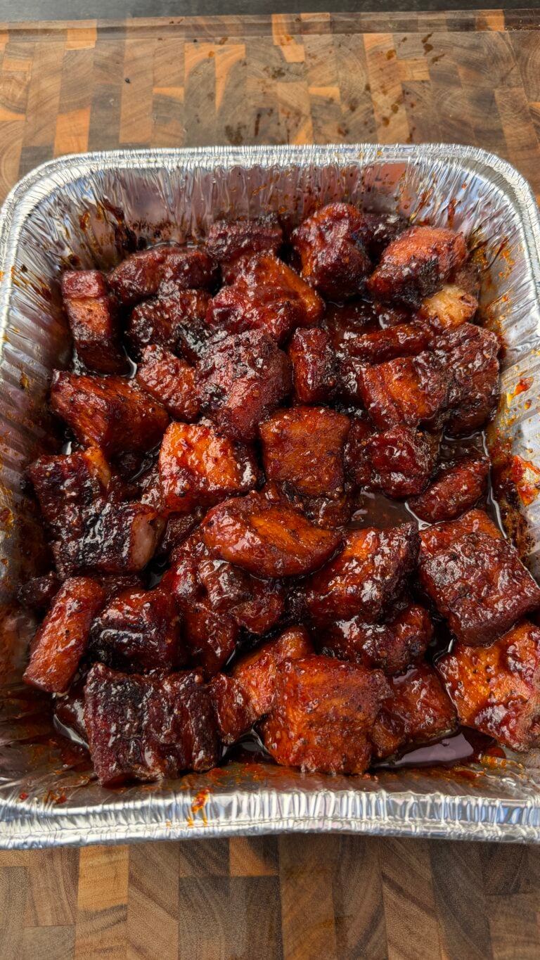 Honey Chipotle Pork Belly Burnt Ends