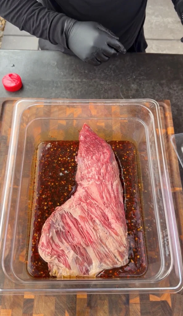 tri trip in the honey marinade 