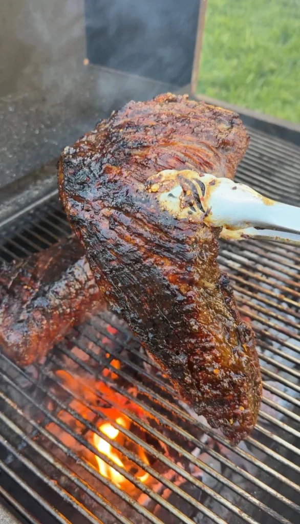 tri trip on the smoker