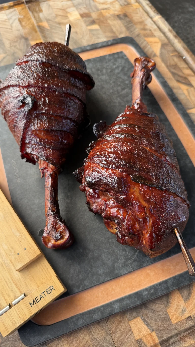bacon wrapped turkey legs
