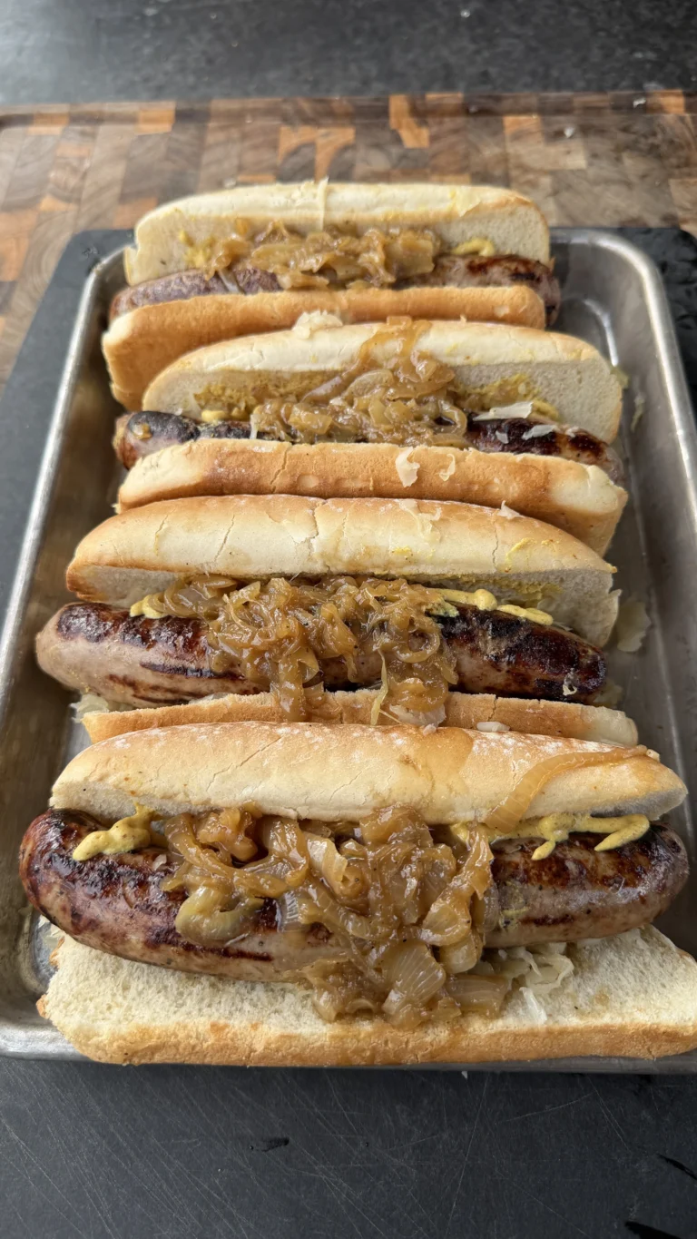 beer brats with sauerkraut