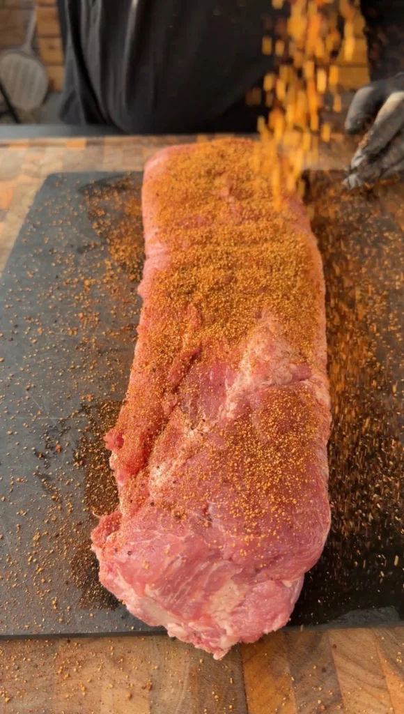 seasoned ribs on a cutting board
