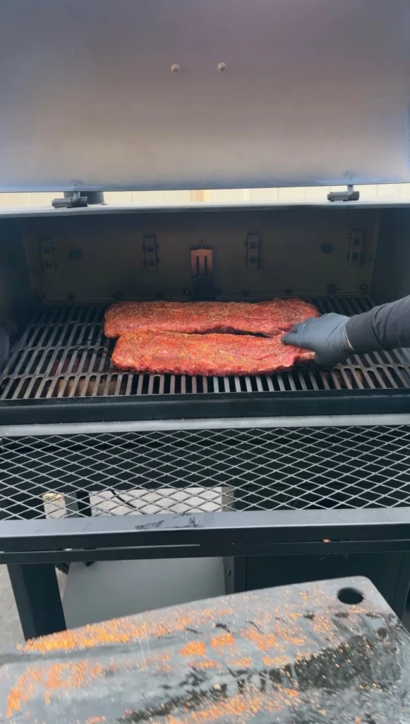 baby back ribs on the smoker