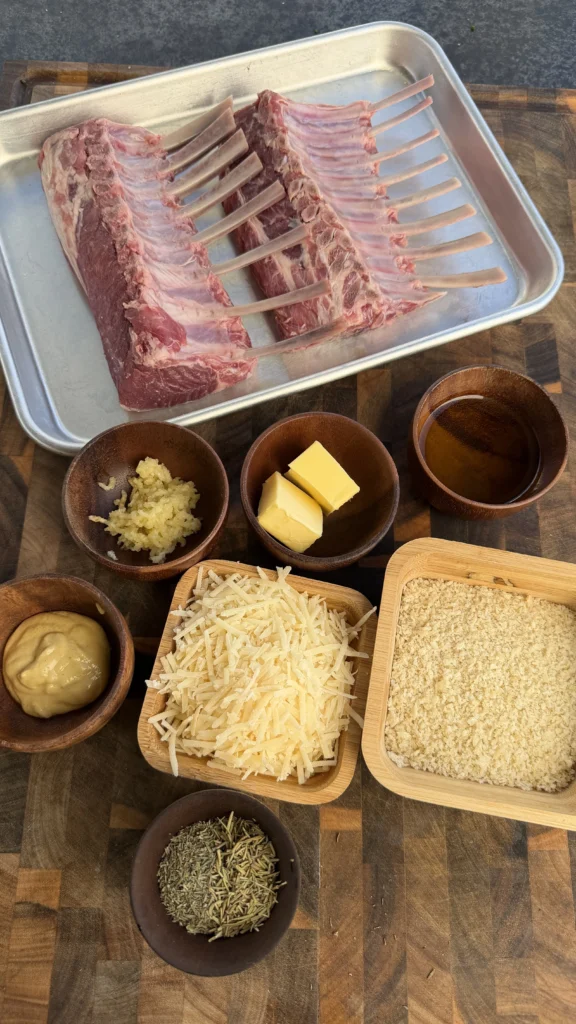 rack of herb crusted lamb ingredients