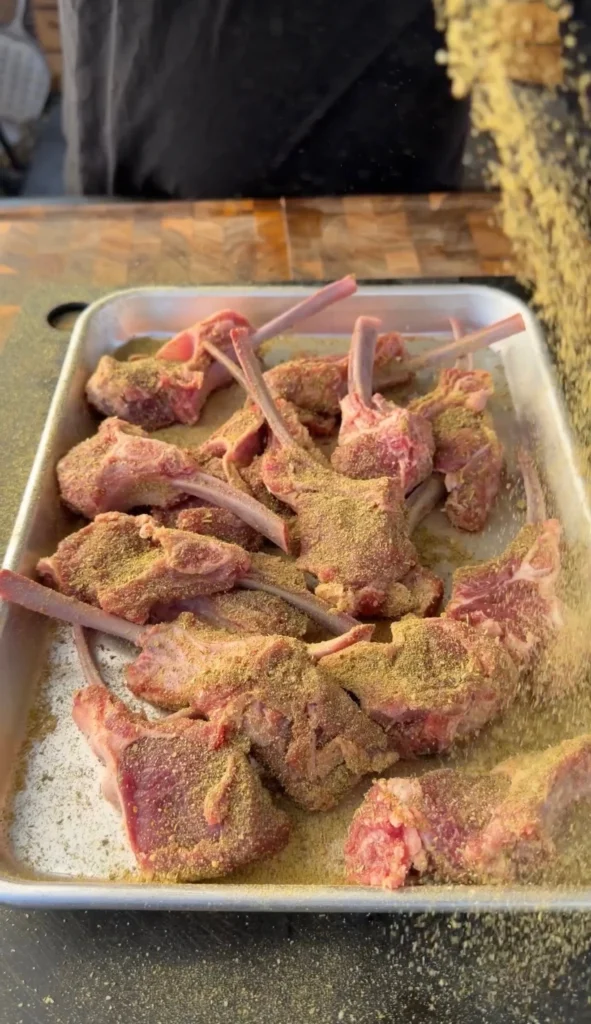 seasoned lamb chops