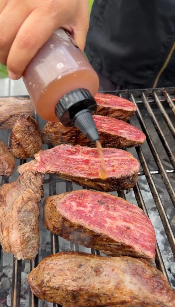 marinade on the tri tip steaks 